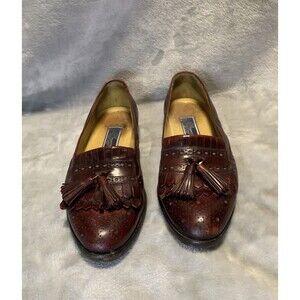 Bragano Cole Haan Men's‎ Loafers 9M Brown Leather Tasseled Kiltie Italy Vibram